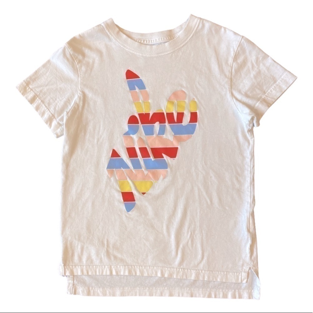 NIKE Colors Stripe Logo. Girls Top Size M